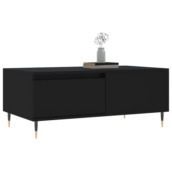 Schwarzer Couchtisch 90x50 cm