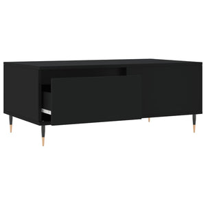 Schwarzer Couchtisch 90x50 cm