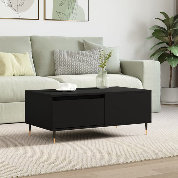 Schwarzer Couchtisch 90x50 cm