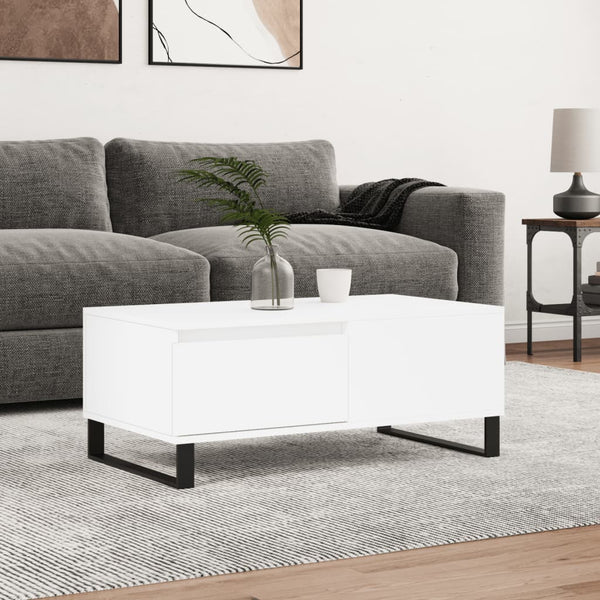 Weißer Couchtisch 90x50 cm