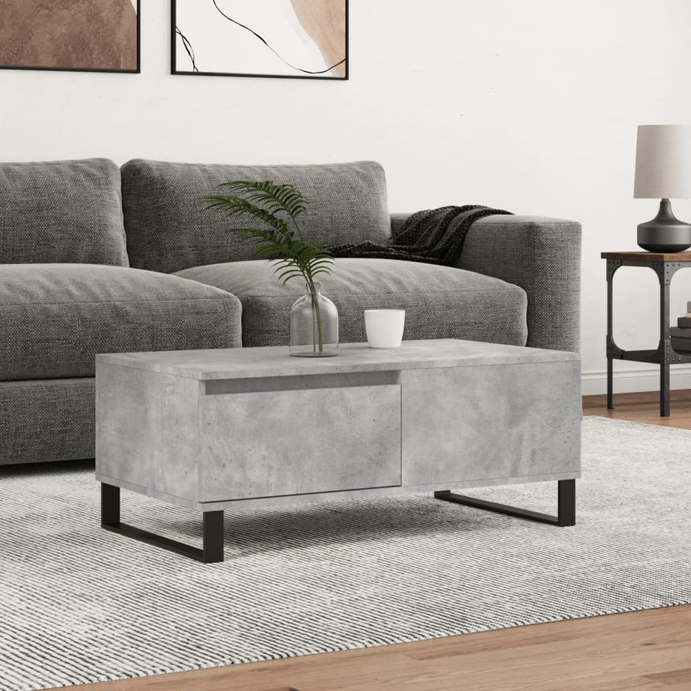Betongrauer Couchtisch 90x50 cm