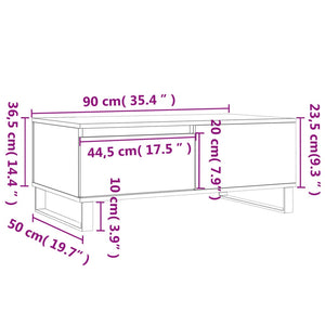 Couchtisch Eichenoptik Braun 90x50 cm