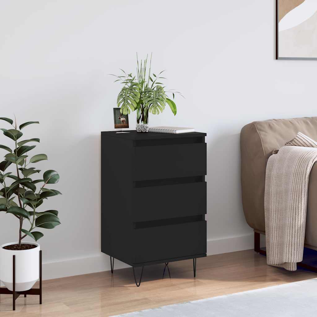 Schwarzes Sideboard 40x35x70 cm