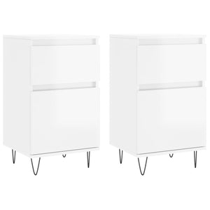 Hochglanz Sideboards Weiß, 2er Set