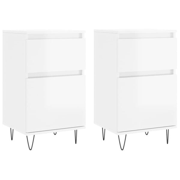 Hochglanz Sideboards Weiß, 2er Set
