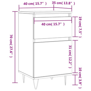 Hochglanz Sideboards Weiß, 2er Set