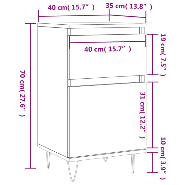 Hochglanz Sideboards Weiß, 2er Set