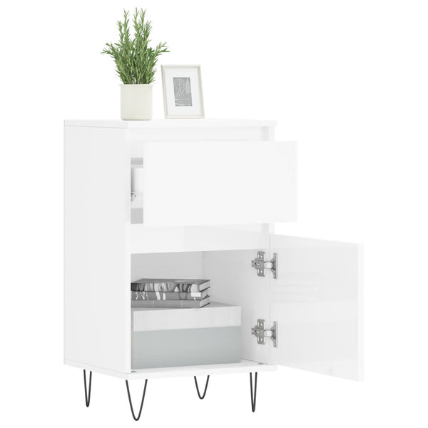 Hochglanz Sideboards Weiß, 2er Set