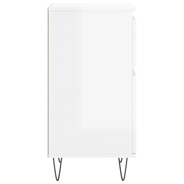 Hochglanz Sideboards Weiß, 2er Set