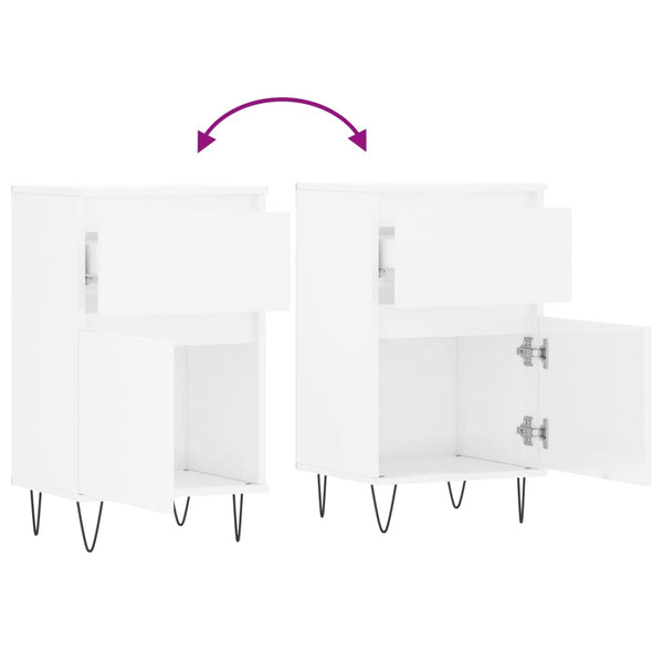 Hochglanz Sideboards Weiß, 2er Set