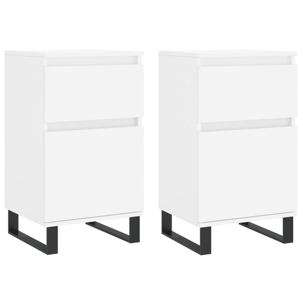 Weiße Sideboards, 2er Set, 40x35x70 cm