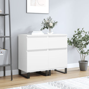 Weiße Sideboards, 2er Set, 40x35x70 cm