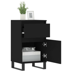 Schwarze Sideboards, 2er-Set, 40x35x70 cm