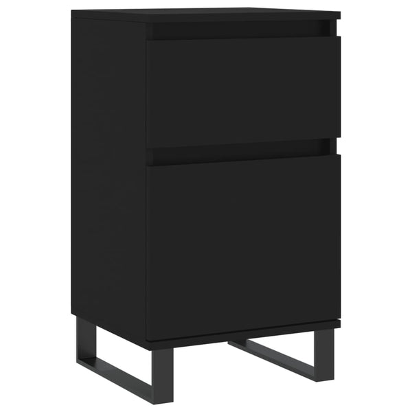Schwarze Sideboards, 2er-Set, 40x35x70 cm