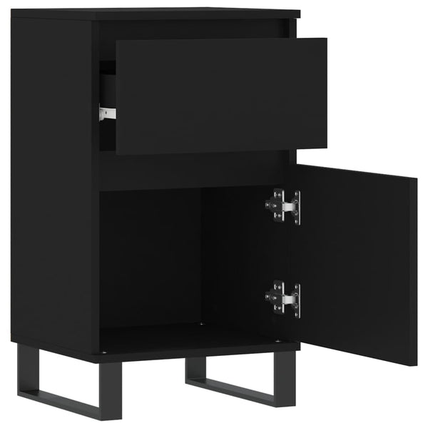 Schwarze Sideboards, 2er-Set, 40x35x70 cm