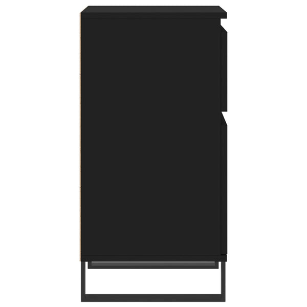 Schwarze Sideboards, 2er-Set, 40x35x70 cm