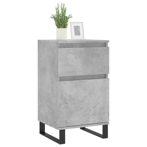 Betongraue Sideboards, 2er-Set, 40x35x70 cm