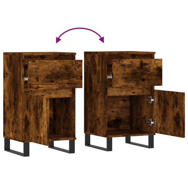 Sideboards 2er Set Räuchereiche 40x35x70 cm