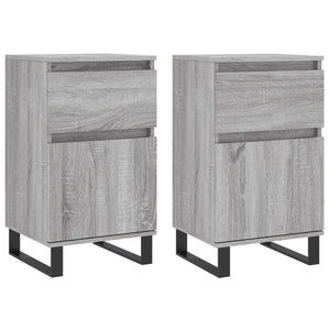 Graue Sideboards Sonoma Holz 40x35x70cm, 2er-Set