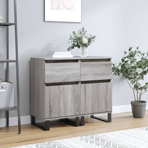 Graue Sideboards Sonoma Holz 40x35x70cm, 2er-Set