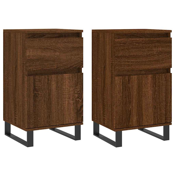 Sideboards 2er Set, Eichenoptik Braun