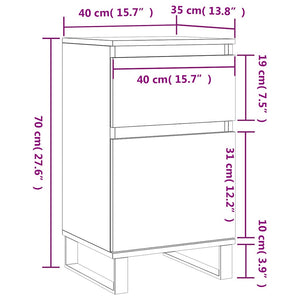 Sideboards 2er Set, Eichenoptik Braun