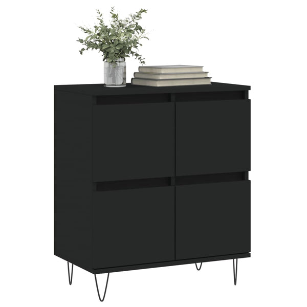 Schwarzes Sideboard 60x35x70 cm