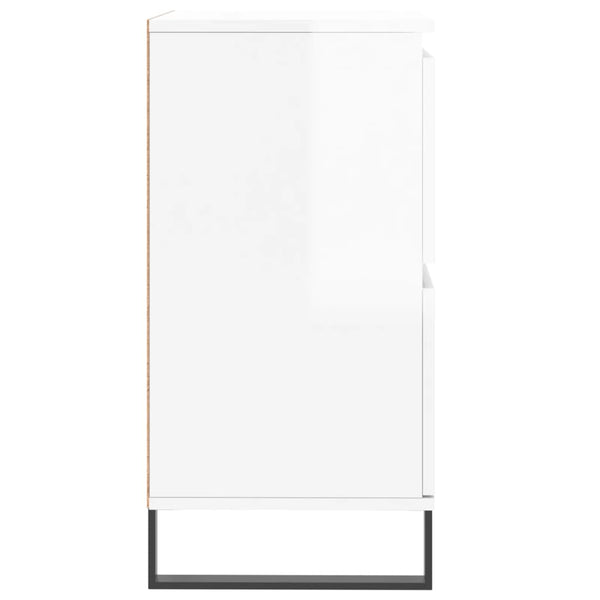 Hochglanz Sideboard Weiß 60x35x70 cm