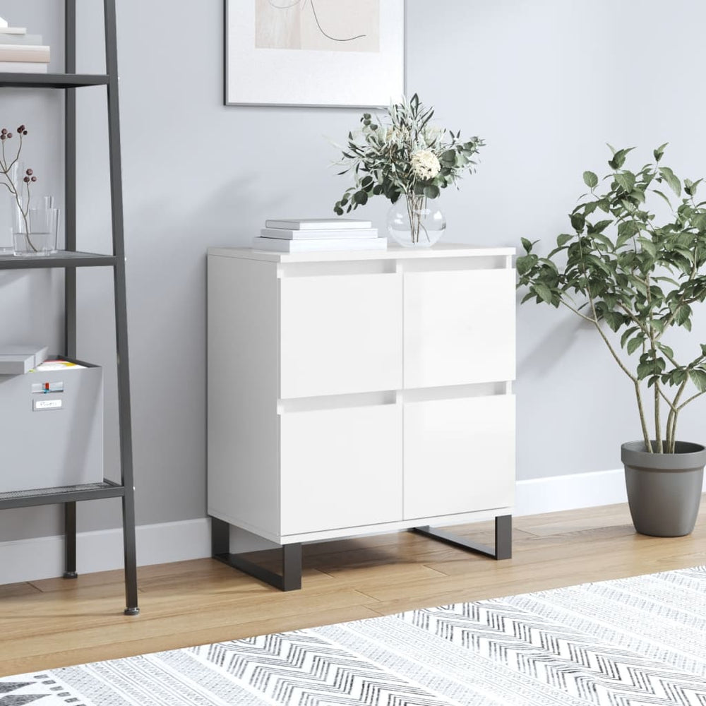 Hochglanz Sideboard Weiß 60x35x70 cm