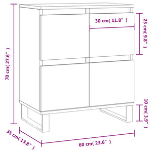 Betongraues Sideboard 60x35x70 cm