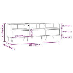 Schwarzer TV-Schrank 150 cm