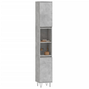 Betongrauer Badschrank 30x190 cm
