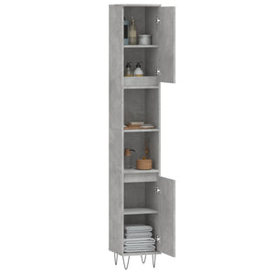 Betongrauer Badschrank 30x190 cm