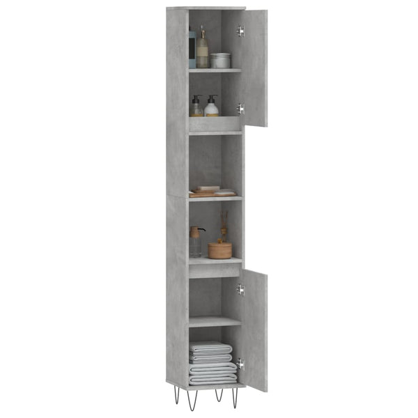 Betongrauer Badschrank 30x190 cm