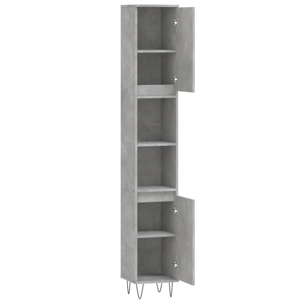 Betongrauer Badschrank 30x190 cm