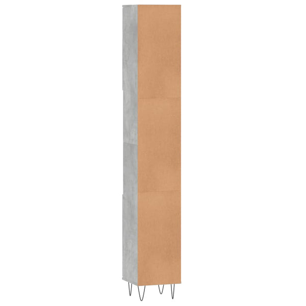 Betongrauer Badschrank 30x190 cm