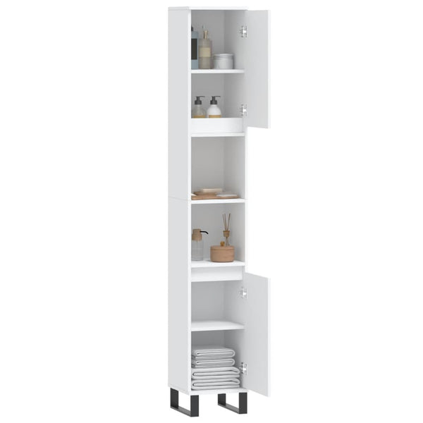 Weißer Badschrank 30x30x190 cm