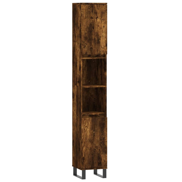 Badschrank Räuchereiche 30x30x190 cm