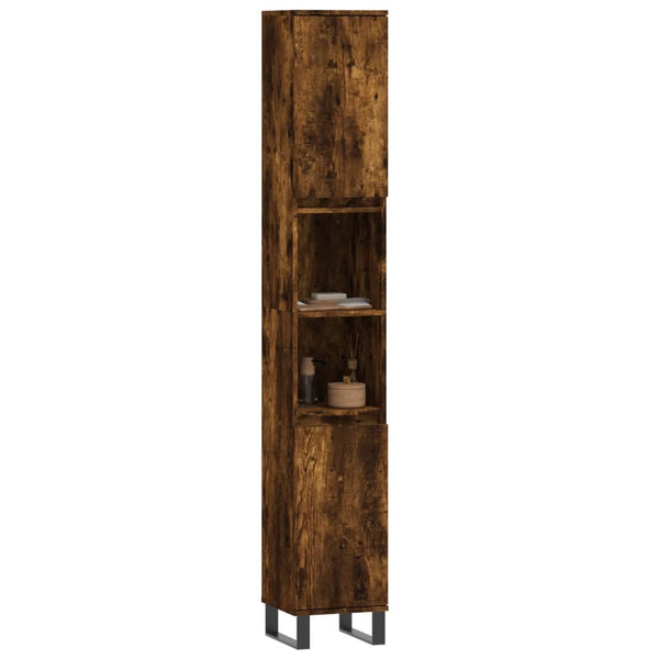 Badschrank Räuchereiche 30x30x190 cm