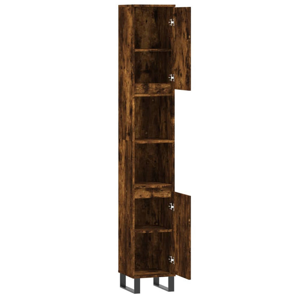 Badschrank Räuchereiche 30x30x190 cm