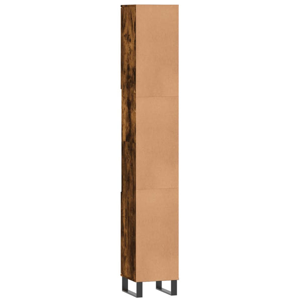 Badschrank Räuchereiche 30x30x190 cm