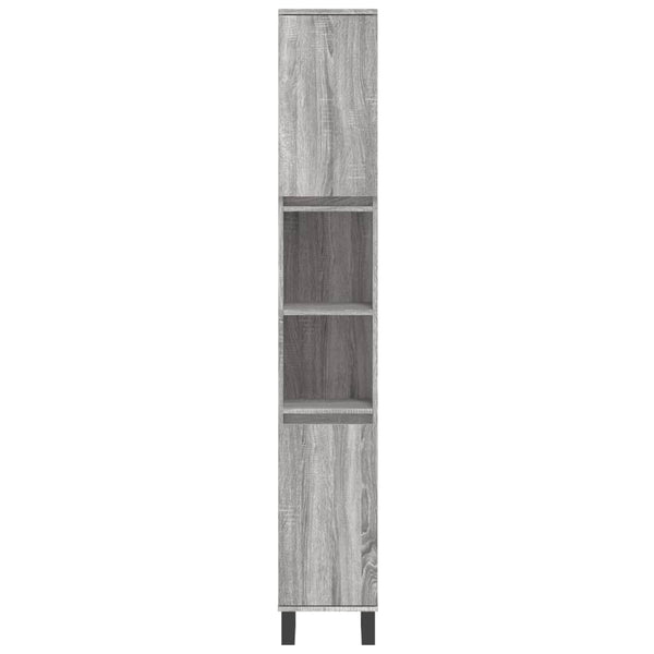 Badschrank Grau Sonoma 30x30x190 cm