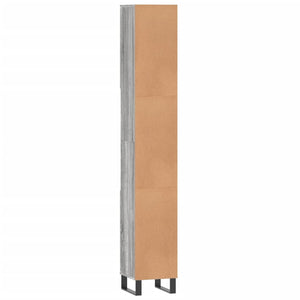 Badschrank Grau Sonoma 30x30x190 cm