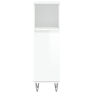 Hochglanz Weißer Badschrank 30x30x100cm