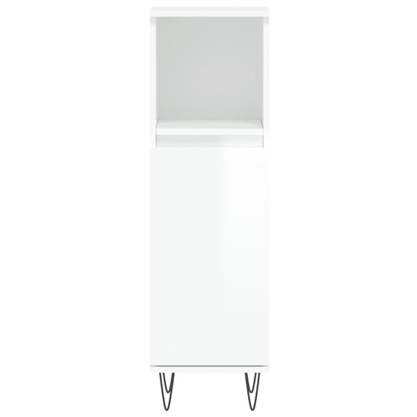 Hochglanz Weißer Badschrank 30x30x100cm