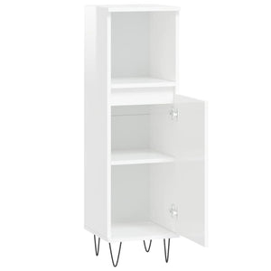 Hochglanz Weißer Badschrank 30x30x100cm