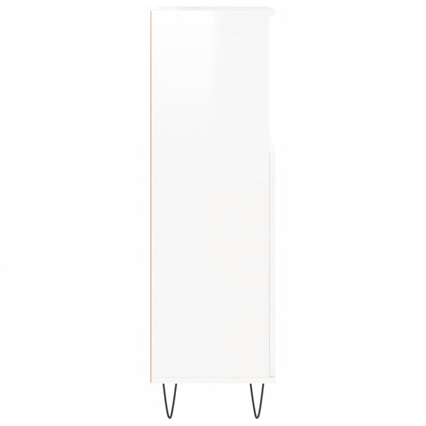 Hochglanz Weißer Badschrank 30x30x100cm