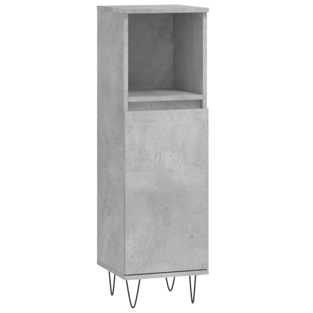 Betongrauer Badschrank 30x30x100 cm