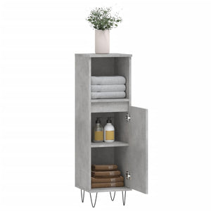 Betongrauer Badschrank 30x30x100 cm