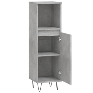 Betongrauer Badschrank 30x30x100 cm